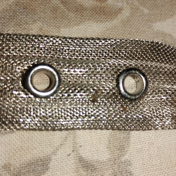 VINTAGE SILVER METAL MESH BELT main image 4